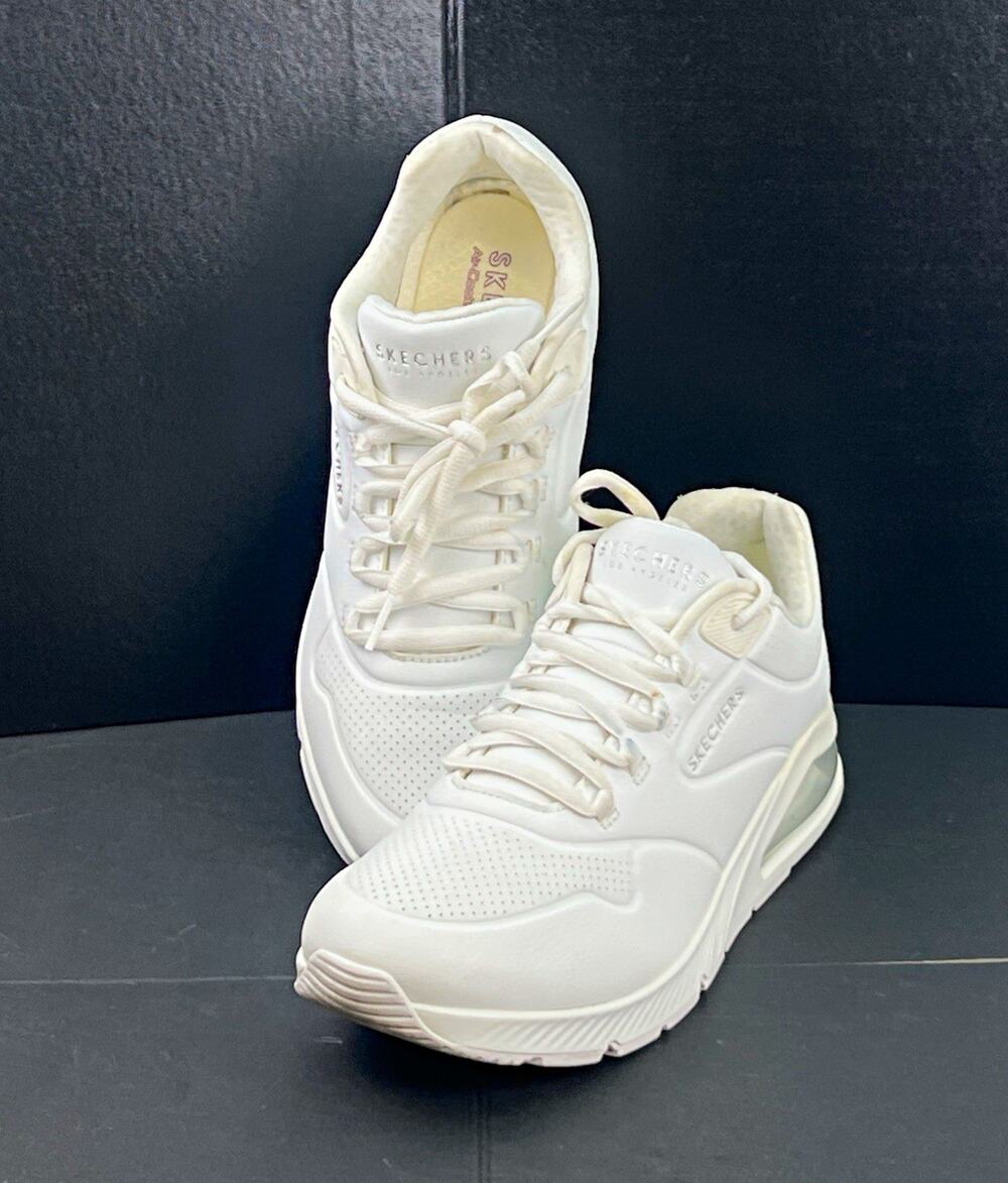Skechers Uno 2 Air Around You Women’s 9 White Sneakers Memory Foam 155543